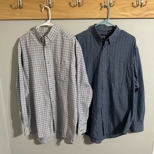 2 Men’s Button-down shirts. Wrangler & Puritan LT